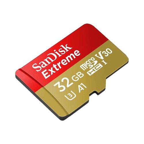 Card de memorie MicroSD, 32 GB, SANDISK EXTREME, 160MB / S, CLASA 10, UHS-1 U3 - iDrones.Ro