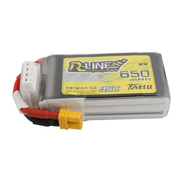 Battery for racing drone Tattu R-Line 650mAh 11.1V 95C 3S1P - iDrones.Ro