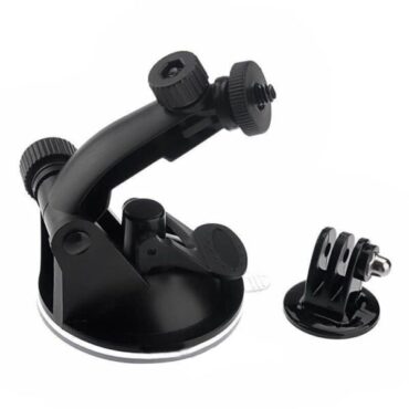 Car suction cup stand + action camera adapter