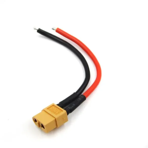 GPX Extreme: XT60 female connector with 14AWG 10cm cable - iDrones.Ro